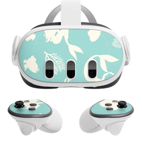 Disney The Little Mermaid Character Silhouette Pattern Meta Quest 3 Skin