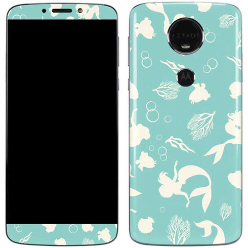 Disney The Little Mermaid Character Silhouette Pattern Moto E5 Plus Skin