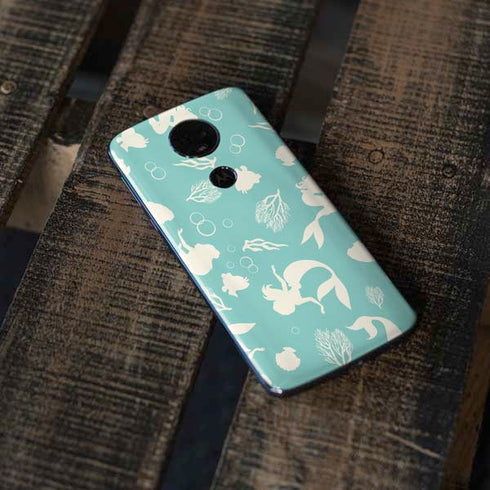 Disney The Little Mermaid Character Silhouette Pattern Moto E5 Plus Skin