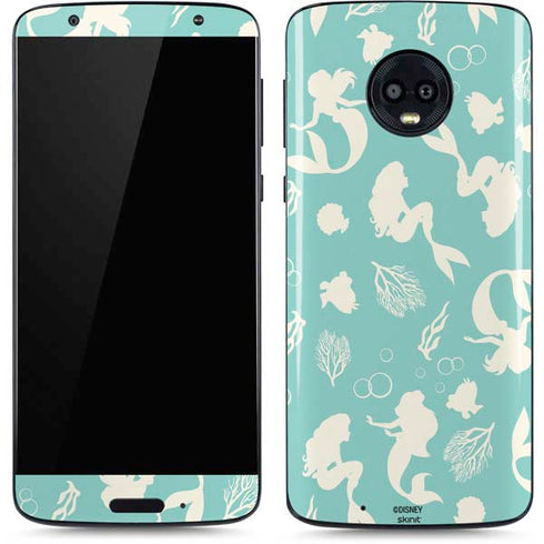 Disney The Little Mermaid Character Silhouette Pattern Moto G6 Skin