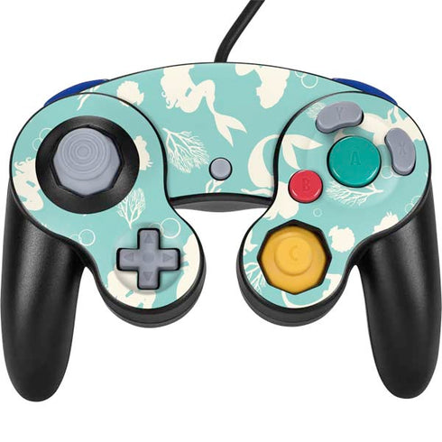 Disney The Little Mermaid Character Silhouette Pattern Nintendo GameCube Controller Skin