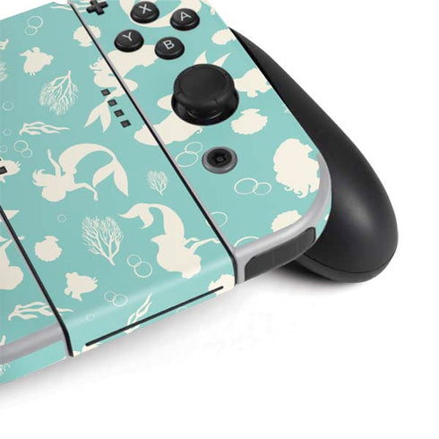 Disney The Little Mermaid Character Silhouette Pattern Nintendo Switch OLED (2021) Skin