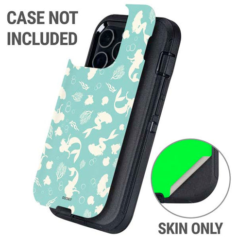 Disney The Little Mermaid Character Silhouette Pattern Otterbox Defender iPhone Skin