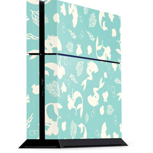 Disney The Little Mermaid Character Silhouette Pattern PS4 Console Skin