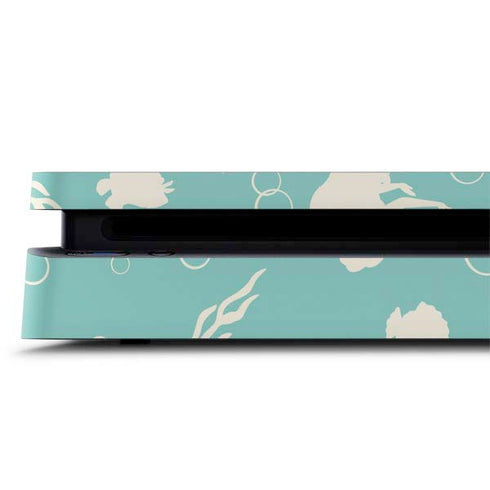 Disney The Little Mermaid Character Silhouette Pattern PS4 Slim Skin