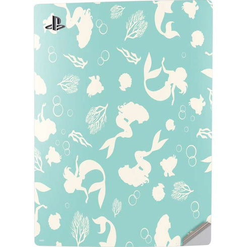 Disney The Little Mermaid Character Silhouette Pattern PS5 Digital Edition Console Skin