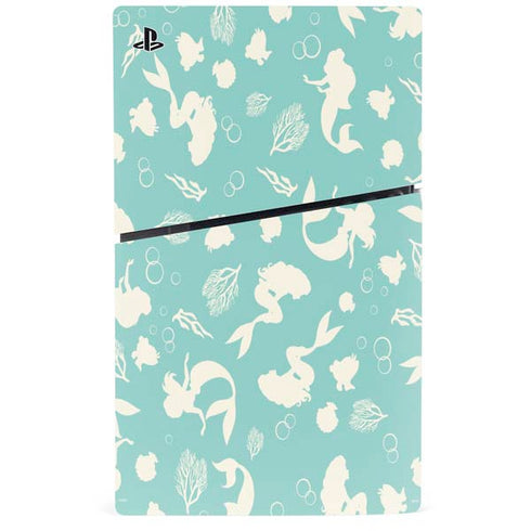 Disney The Little Mermaid Character Silhouette Pattern PS5 Slim Disk Console Skin