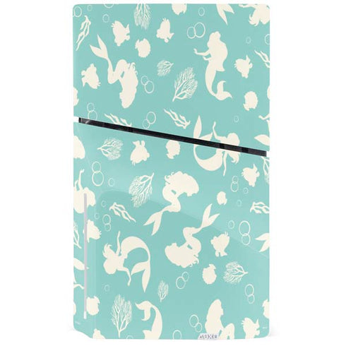 Disney The Little Mermaid Character Silhouette Pattern PS5 Slim Disk Console Skin