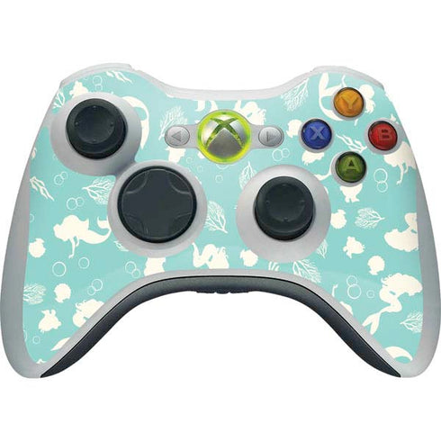 Disney The Little Mermaid Character Silhouette Pattern Xbox 360 Wireless Controller Skin