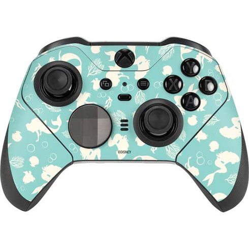 Disney The Little Mermaid Character Silhouette Pattern Xbox Elite Wireless Controller Series 2 Skin