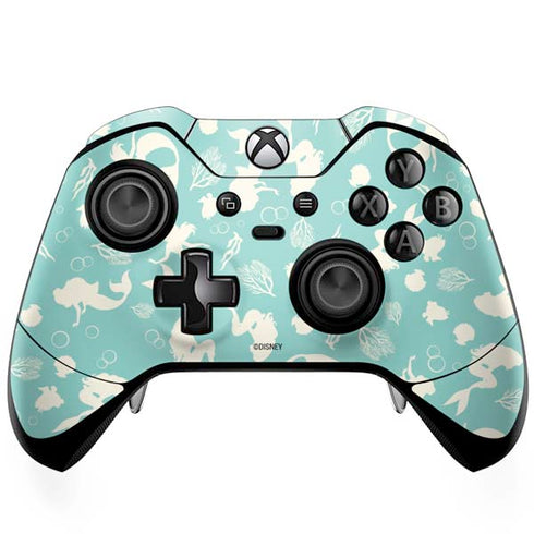 Disney The Little Mermaid Character Silhouette Pattern Xbox One Elite Controller Skin