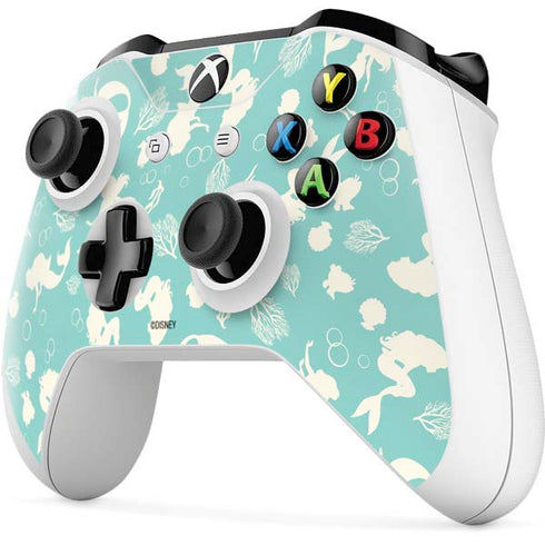 Disney The Little Mermaid Character Silhouette Pattern Xbox One S Controller Skin