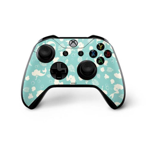 Disney The Little Mermaid Character Silhouette Pattern Xbox One X Controller Skin
