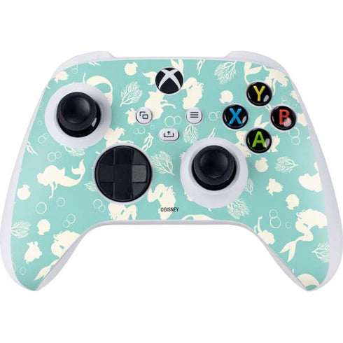 Disney The Little Mermaid Character Silhouette Pattern Xbox Series S Controller Skin