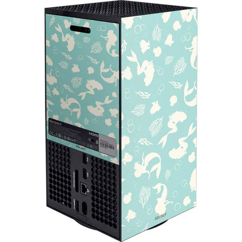 Disney The Little Mermaid Character Silhouette Pattern Xbox Series X Console Skin