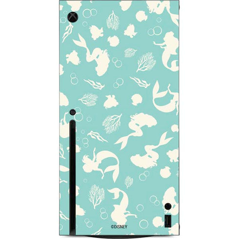 Disney The Little Mermaid Character Silhouette Pattern Xbox Series X Console Skin