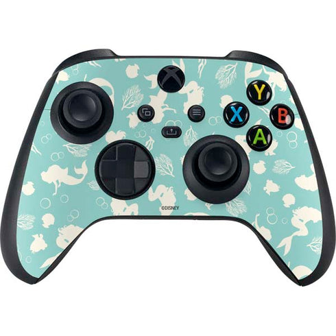 Disney The Little Mermaid Character Silhouette Pattern Xbox Series X Controller Skin