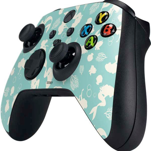 Disney The Little Mermaid Character Silhouette Pattern Xbox Series X Controller Skin