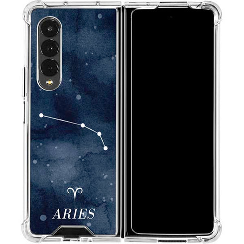 Aries Constellation Galaxy Z Fold4 5G Clear Case