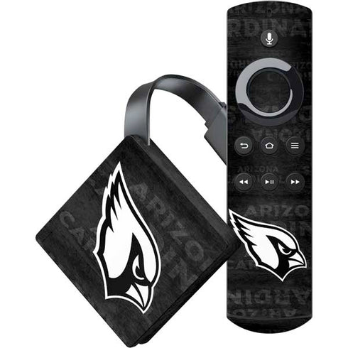 NFL Arizona Cardinals Black & White Amazon Fire TV Skin