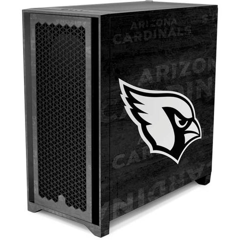 NFL Arizona Cardinals Black & White Corsair 4000D Tempered Glass Mid-Tower ATX Case Skin