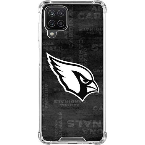 NFL Arizona Cardinals Black & White Galaxy A12 Clear Case