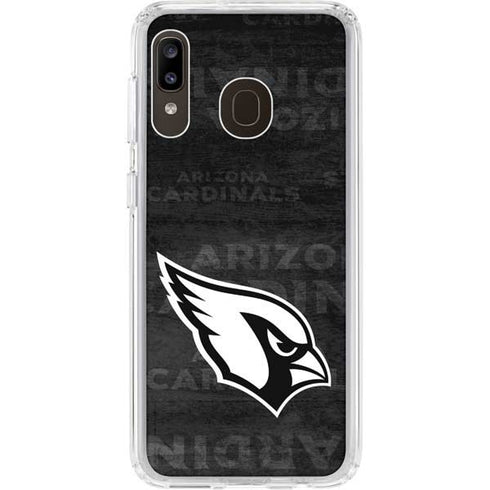 NFL Arizona Cardinals Black & White Galaxy A20 Clear Case