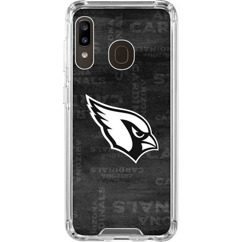 NFL Arizona Cardinals Black & White Galaxy A30 Clear Case