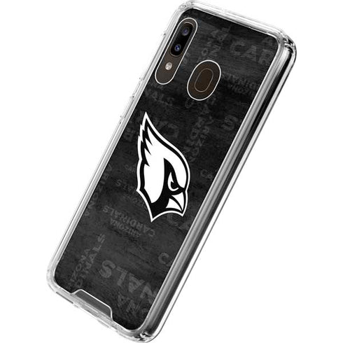 NFL Arizona Cardinals Black & White Galaxy A30 Clear Case