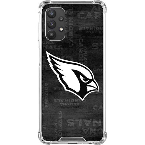 NFL Arizona Cardinals Black & White Galaxy A32 5G Clear Case