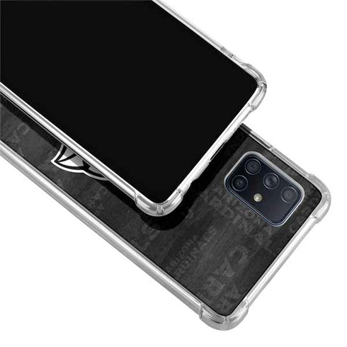 NFL Arizona Cardinals Black & White Galaxy A51 5G Clear Case