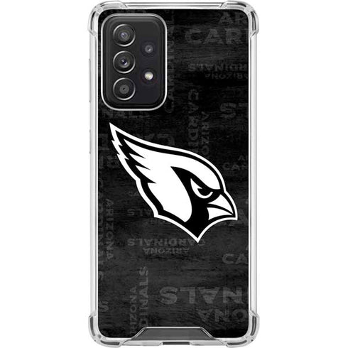 NFL Arizona Cardinals Black & White Galaxy A52 5G Clear Case