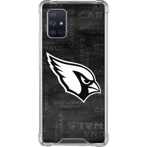 NFL Arizona Cardinals Black & White Galaxy A71 5G Clear Case