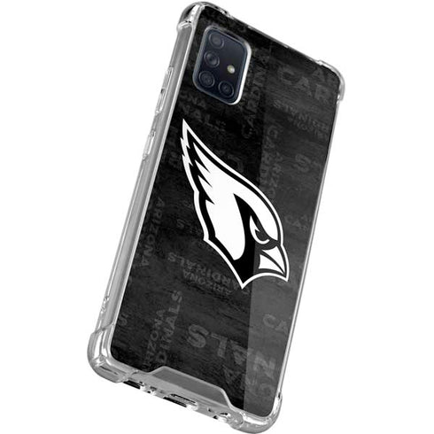 NFL Arizona Cardinals Black & White Galaxy A71 5G Clear Case