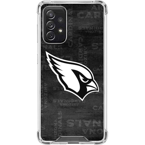 NFL Arizona Cardinals Black & White Galaxy A72 5G Clear Case