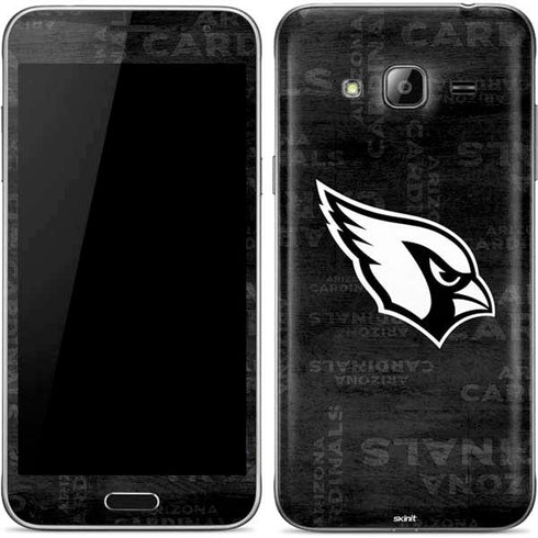 NFL Arizona Cardinals Black & White Galaxy J3 Skin