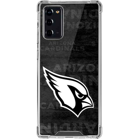 NFL Arizona Cardinals Black & White Galaxy Note20 5G Clear Case