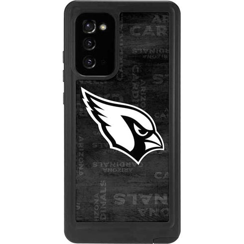 NFL Arizona Cardinals Black & White Galaxy Note20 5G Waterproof Case