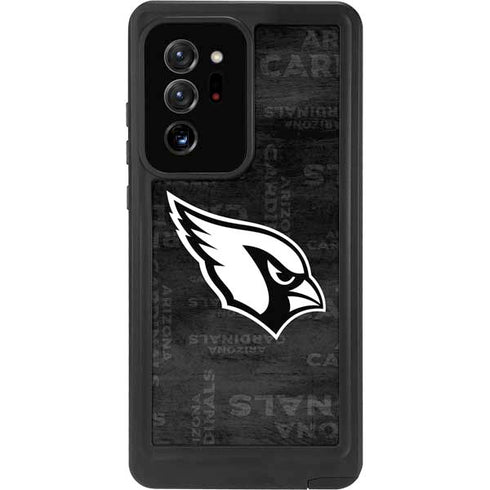 NFL Arizona Cardinals Black & White Galaxy Note20 Ultra 5G Waterproof Case