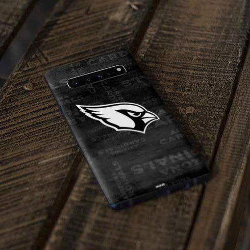 NFL Arizona Cardinals Black & White Galaxy S10 Plus Skin