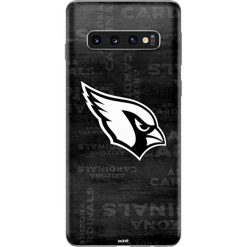 NFL Arizona Cardinals Black & White Galaxy S10 Skin