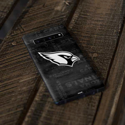 NFL Arizona Cardinals Black & White Galaxy S10 Skin