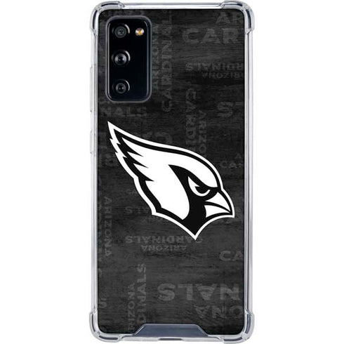 NFL Arizona Cardinals Black & White Galaxy S20 FE Clear Case