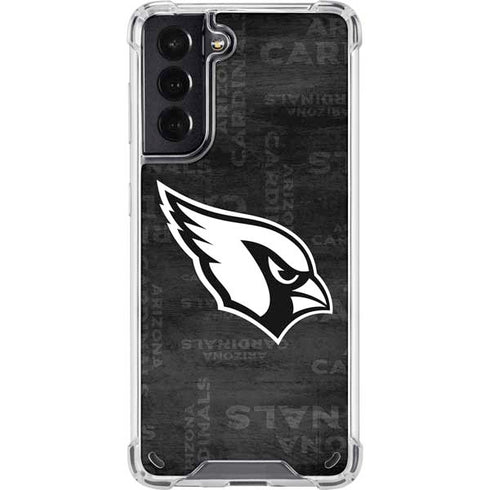 NFL Arizona Cardinals Black & White Galaxy S21 5G Clear Case