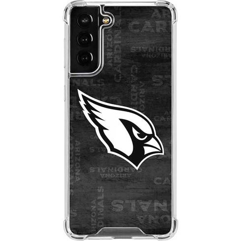 NFL Arizona Cardinals Black & White Galaxy S21 FE Clear Case