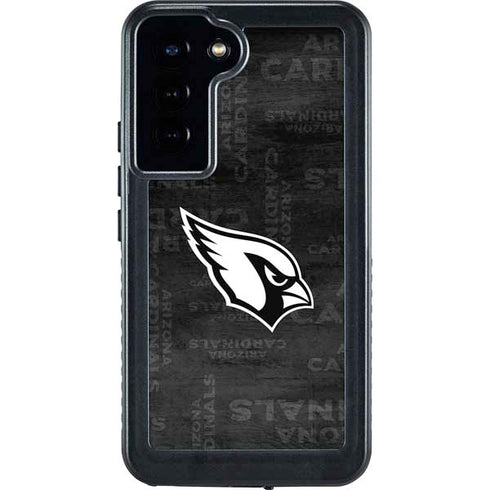 NFL Arizona Cardinals Black & White Galaxy S23 Plus Waterproof Case