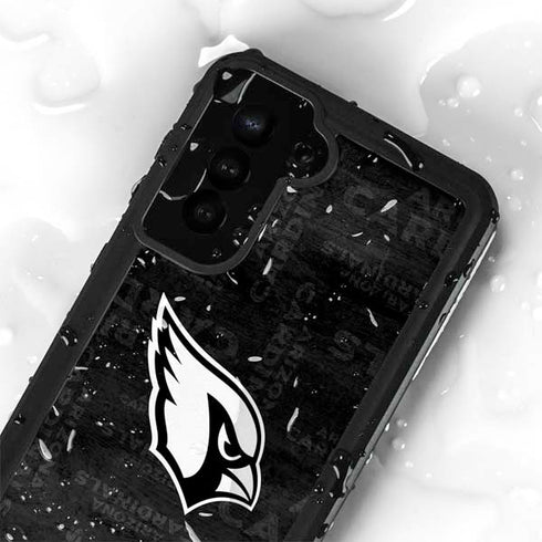 NFL Arizona Cardinals Black & White Galaxy S23 Plus Waterproof Case