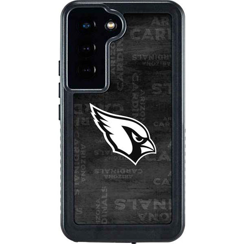 NFL Arizona Cardinals Black & White Galaxy S23 Waterproof Case