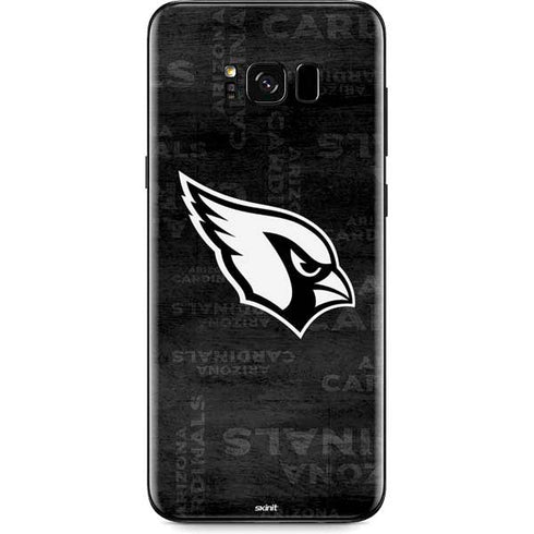 NFL Arizona Cardinals Black & White Galaxy S8 Skin