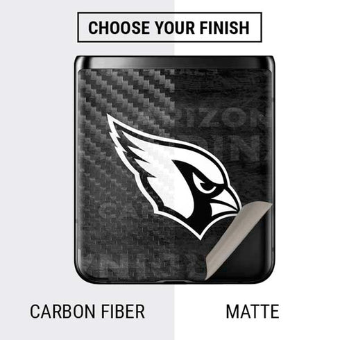 NFL Arizona Cardinals Black & White Galaxy Z Flip Skin